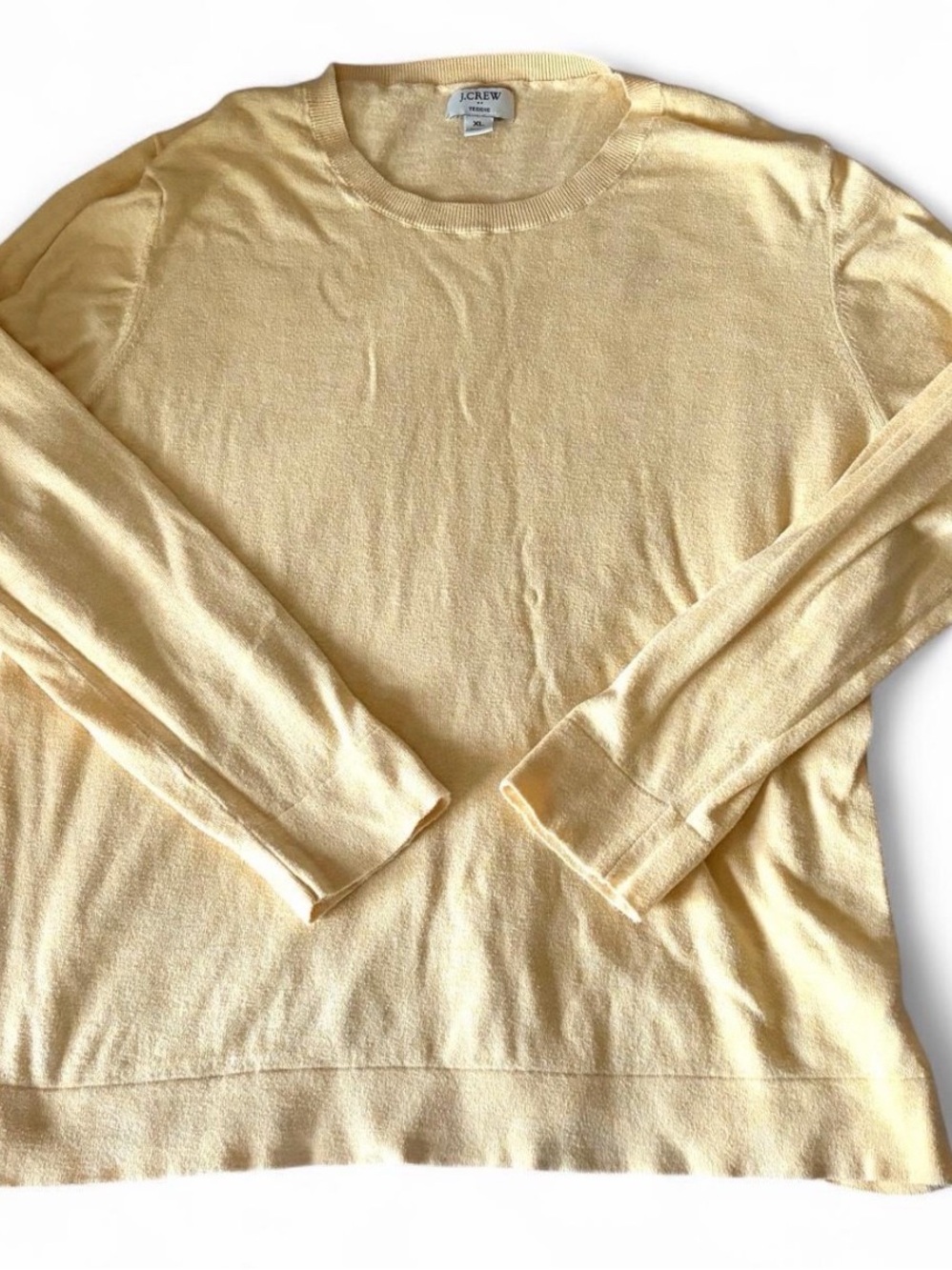 J. Crew Crewneck Sweater in Light Yellow